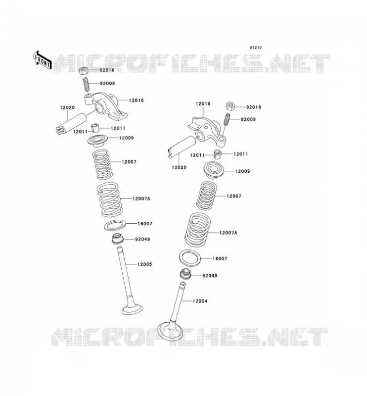 VALVE Kawasaki QUAD 220 2001 KLF220  KLF220-A14