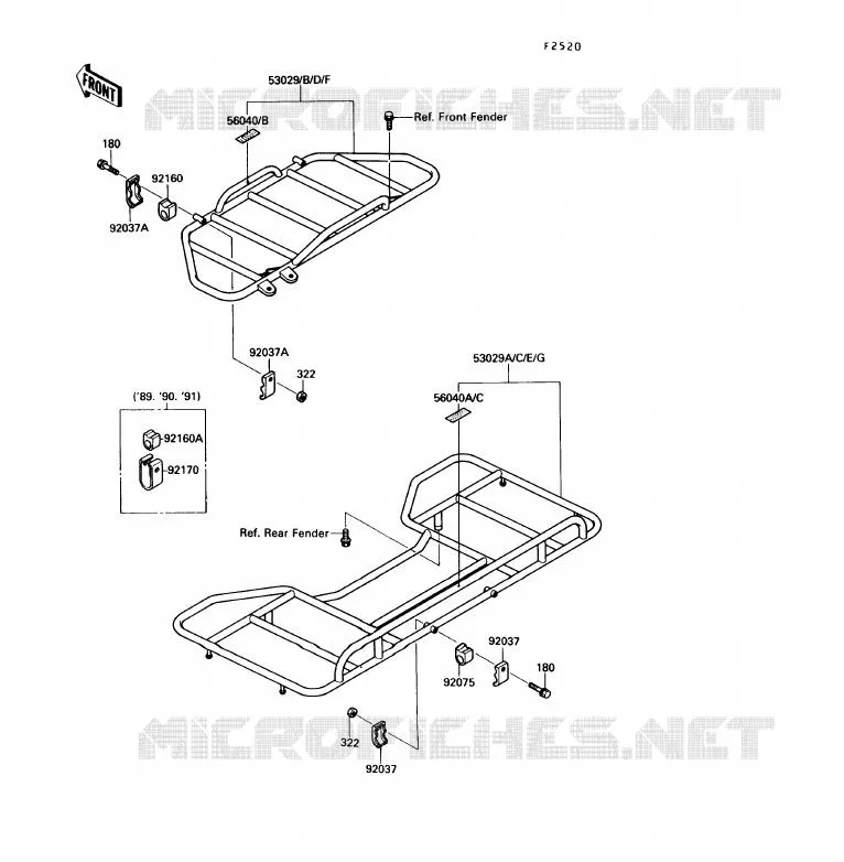 BRACKET Kawasaki QUAD 220 1990 KLF220  KLF220-A3
