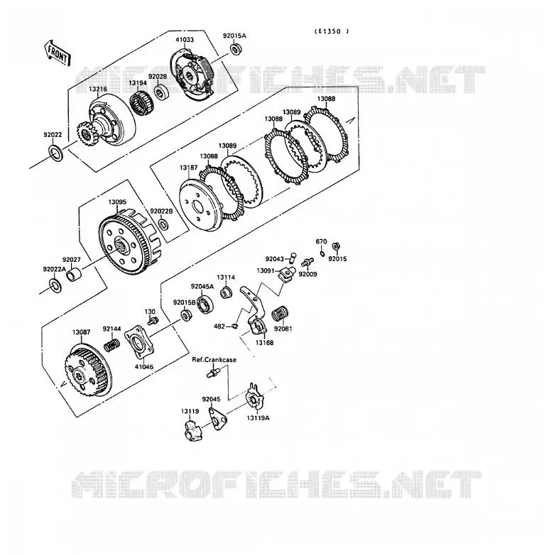 CLUTCH Kawasaki QUAD 220 1990 KLF220  KLF220-A3