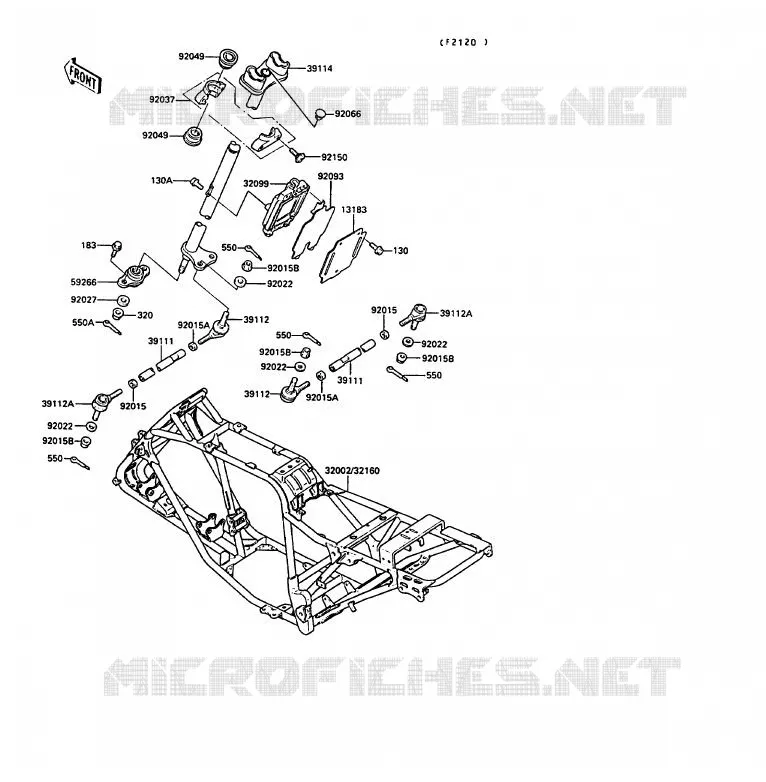 CHASSIS Kawasaki QUAD 220 1990 KLF220  KLF220-A3A