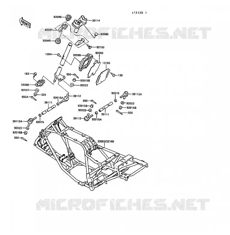 CHASSIS Kawasaki QUAD 220 1991 KLF220  KLF220-A4