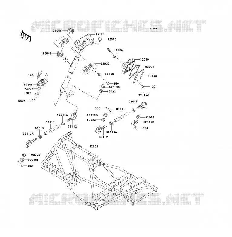 CHASSIS Kawasaki QUAD 220 1993 KLF220  KLF220-A6