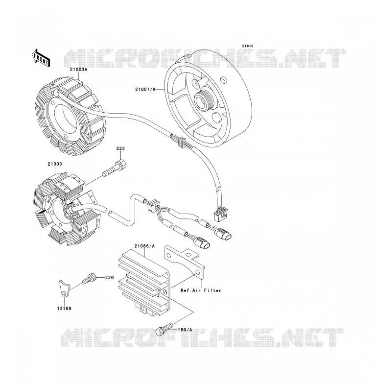 GENERATOR Kawasaki QUAD 220 1993 KLF220  KLF220-A6
