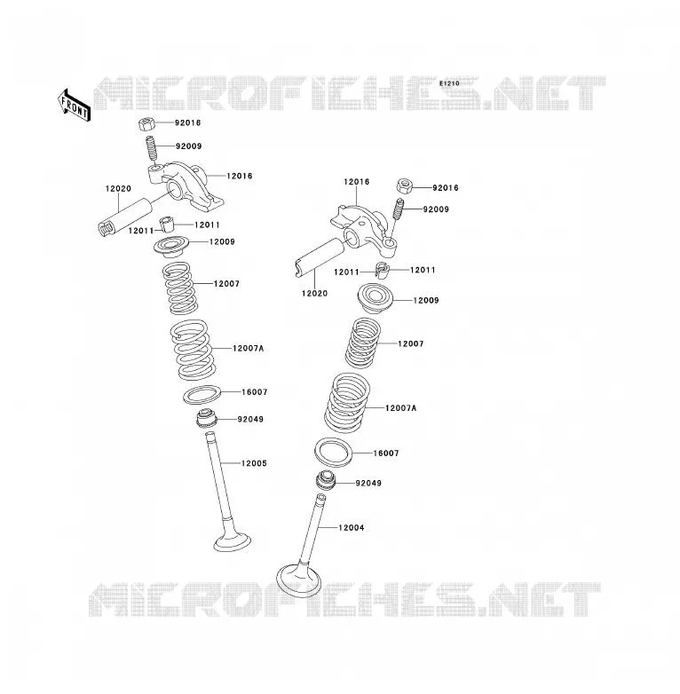VALVE Kawasaki QUAD 220 1995 KLF220  KLF220-A8A
