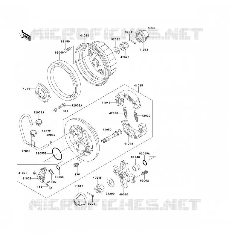 REAR HUB Kawasaki QUAD 250 2003 KLF250  KLF250-A1