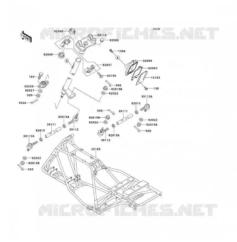 CHASSIS Kawasaki QUAD 250 2003 KLF250  KLF250-A1