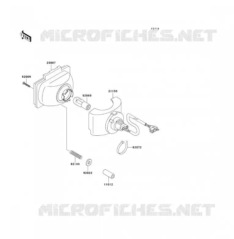 LENS(S) Kawasaki QUAD 250 2004 KLF250  KLF250-A2