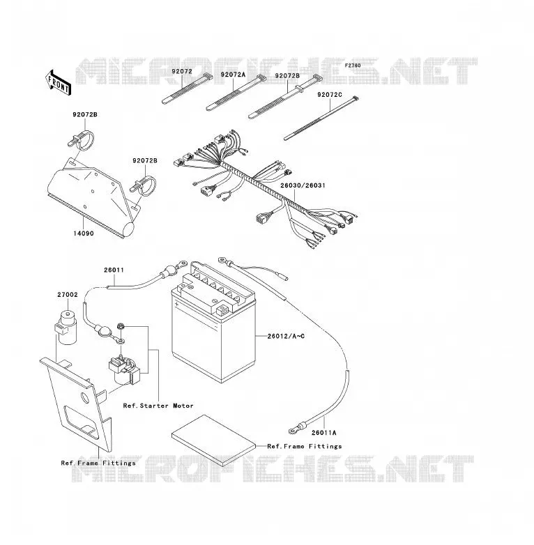CHASSIS ELECTRICAL EQUIPMENT Kawasaki QUAD 250 2004 KLF250  KLF250-A2