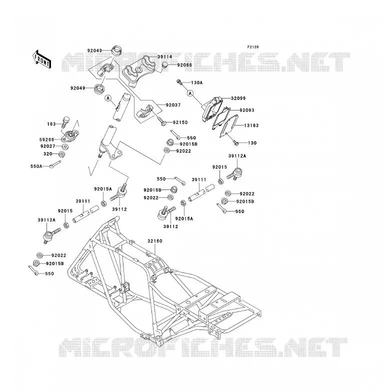 CHASSIS Kawasaki QUAD 250 2004 KLF250  KLF250-A2