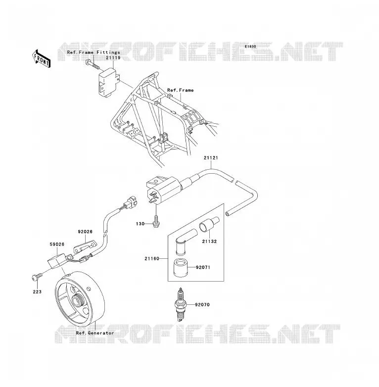 IGNITION SYSTEM Kawasaki QUAD 250 2004 KLF250  KLF250-A2