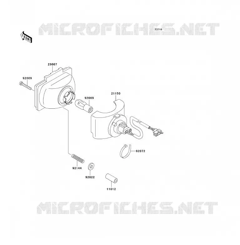 LENS(S) Kawasaki QUAD 250 2004 KLF250  KLF250-A2