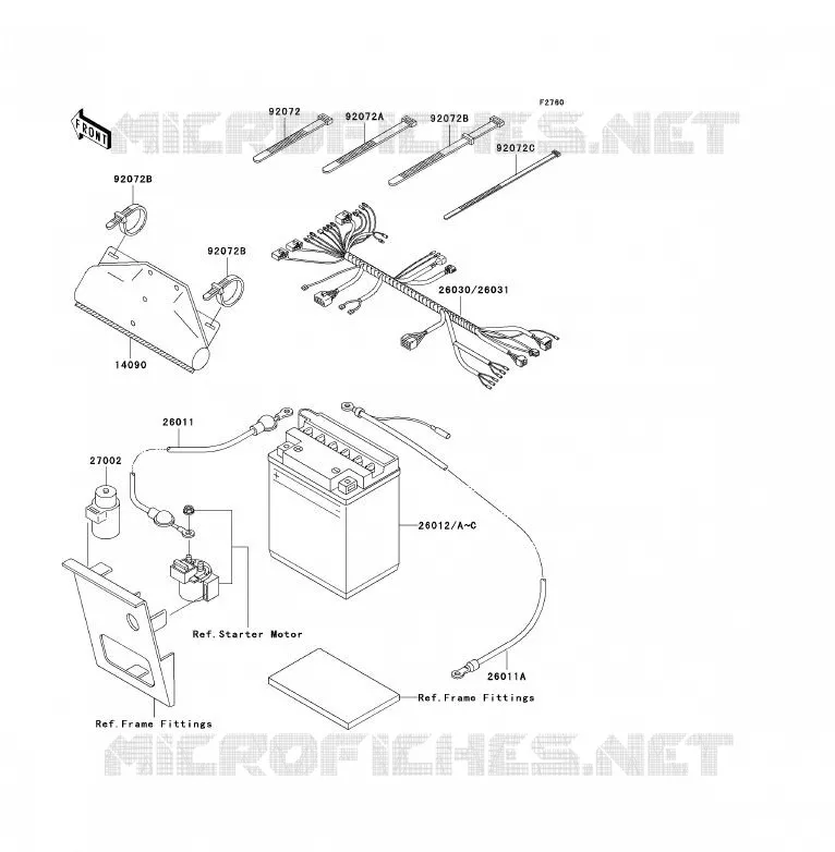CHASSIS ELECTRICAL EQUIPMENT Kawasaki QUAD 250 2005 KLF250  KLF250-A3