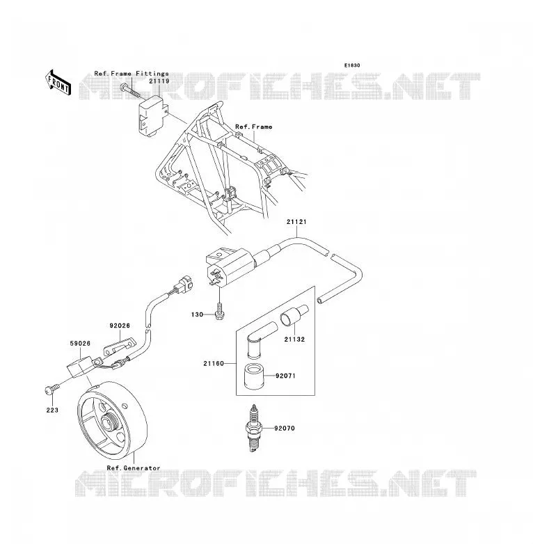 IGNITION SYSTEM Kawasaki QUAD 250 2005 KLF250  KLF250-A3