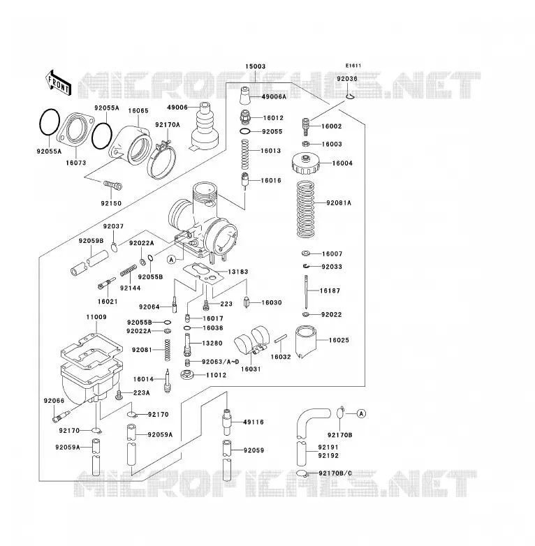 CARBURETOR Kawasaki QUAD 250 2006 KLF250  KLF250A6F