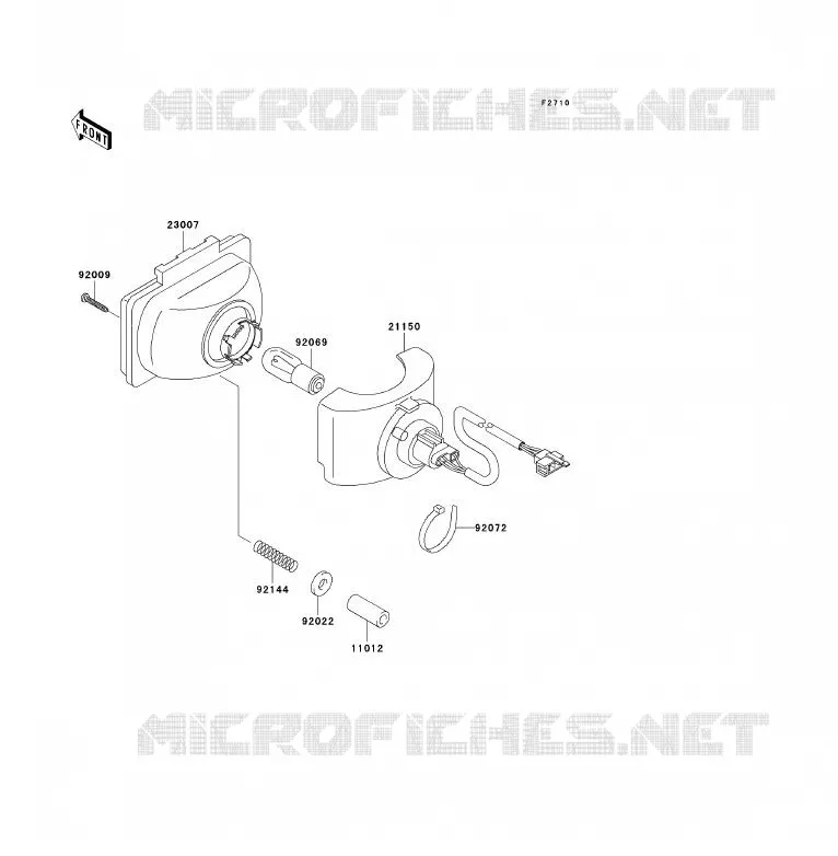 LENS(S) Kawasaki QUAD 250 2006 KLF250  KLF250A6F