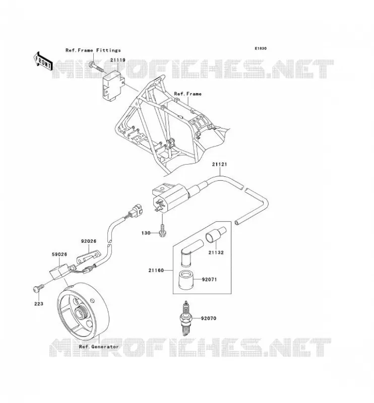 IGNITION SYSTEM Kawasaki QUAD 250 2007 KLF250  KLF250A7F