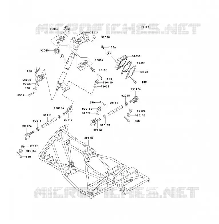 CHASSIS Kawasaki QUAD 250 2007 KLF250  KLF250A7F