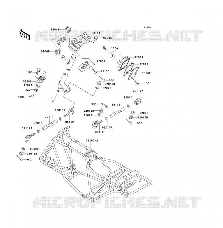 CHASSIS Kawasaki QUAD 250 2008 KLF250  KLF250A8F