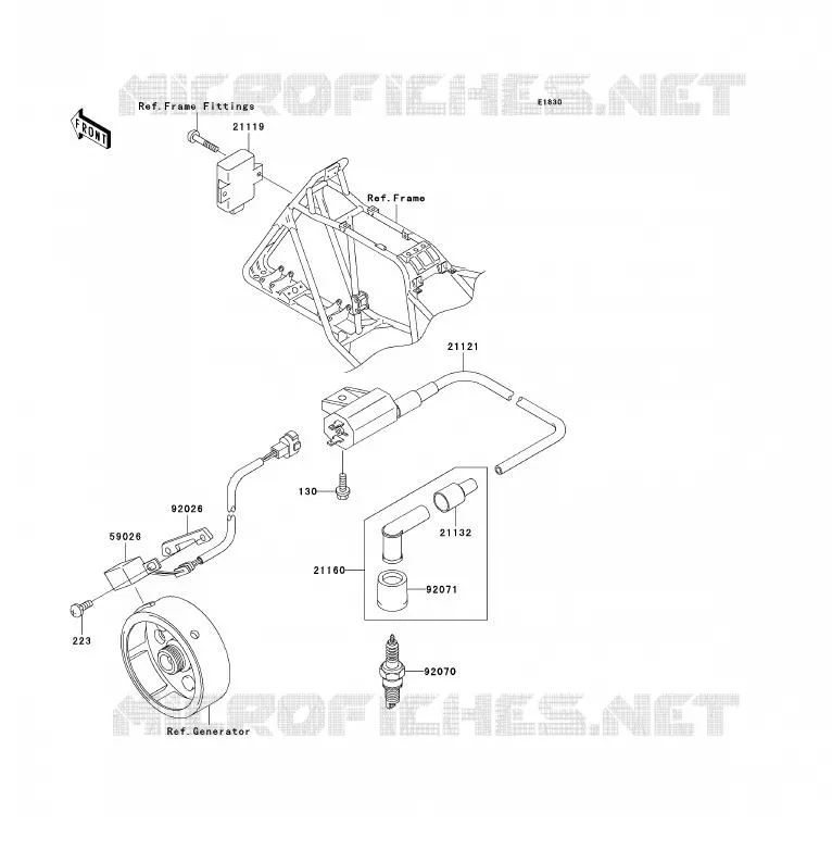 IGNITION SYSTEM Kawasaki QUAD 250 2008 KLF250  KLF250A8F