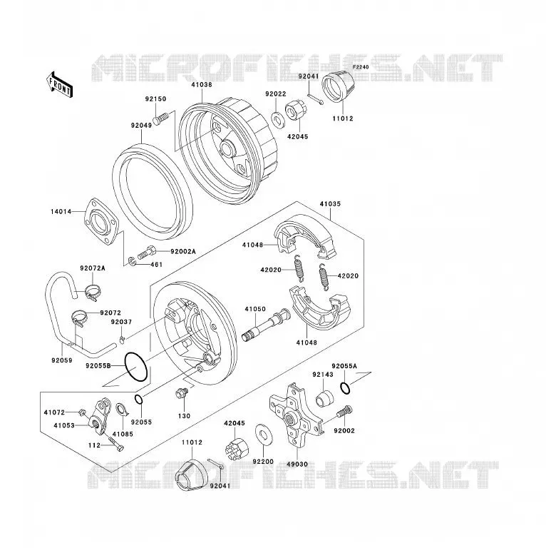 REAR HUB Kawasaki QUAD 250 2009 KLF250  KLF250A9F