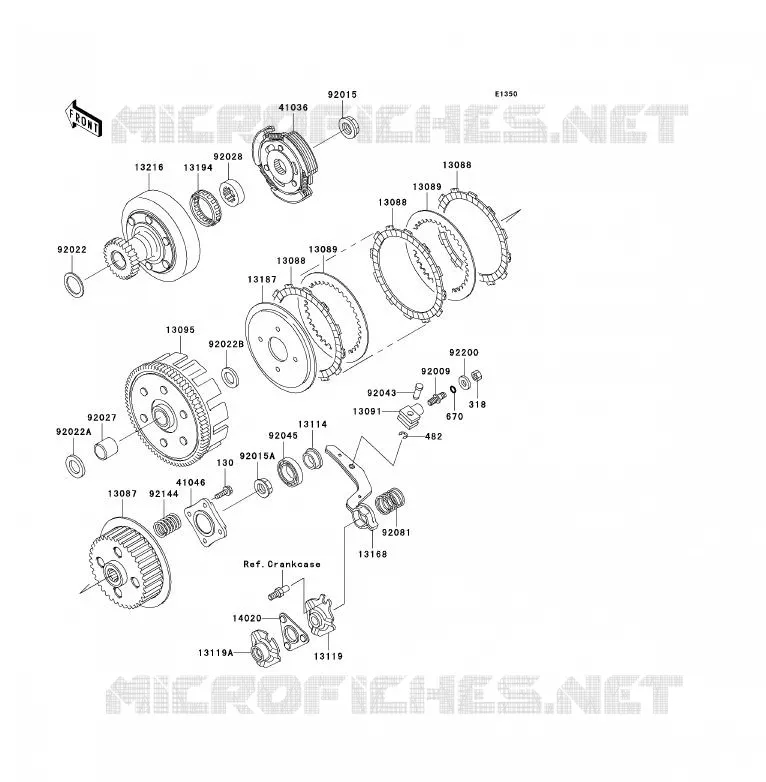 CLUTCH Kawasaki QUAD 250 2009 KLF250  KLF250A9F