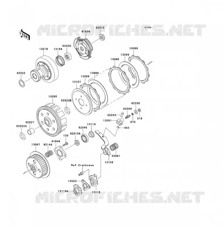 CLUTCH Kawasaki QUAD 250 2009 KLF250  KLF250A9F