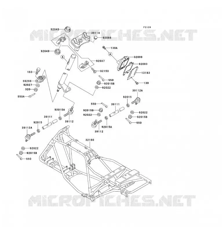 CHASSIS Kawasaki QUAD 250 2010 KLF250  KLF250AAF