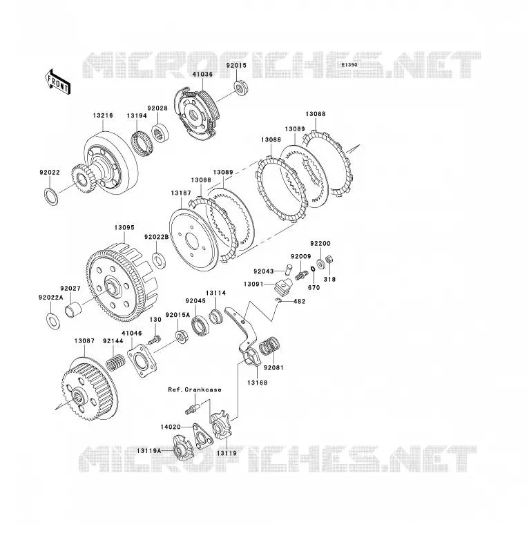CLUTCH Kawasaki QUAD 250 2011 KLF250  KLF250ABF