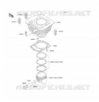 CYLINDER   PISTON  voor Kawasaki KLF300 1997