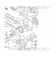 DRIVE SHAFT   FINAL GEAR voor Kawasaki KLF300 1997
