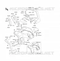 FRONT FENDER voor Kawasaki KLF300 1997