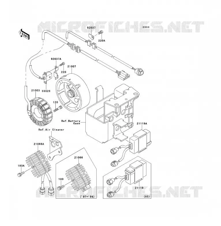 GENERATOR Kawasaki QUAD 300 2000 KLF300  KLF300-B13