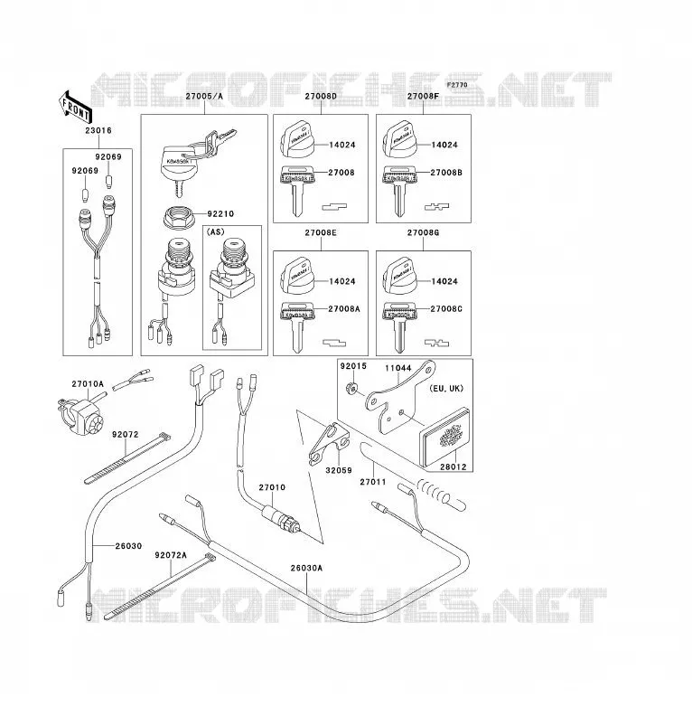 SWITCH Kawasaki QUAD 300 2000 KLF300  KLF300-B13
