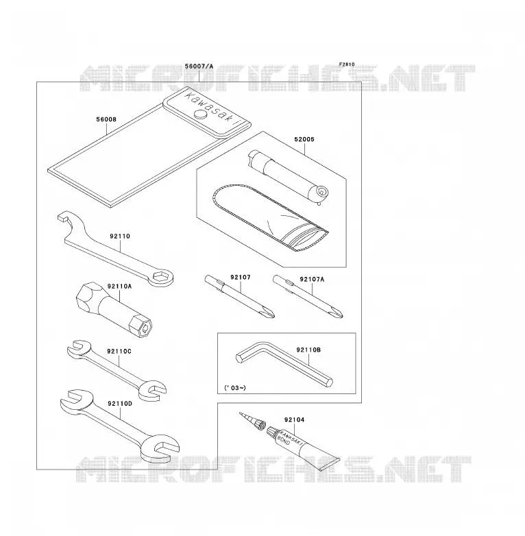 TOOL Kawasaki QUAD 300 2003 KLF300  KLF300-B16