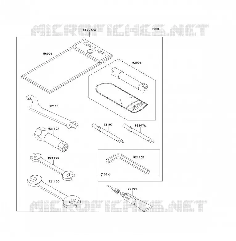TOOL Kawasaki QUAD 300 2003 KLF300  KLF300-B16