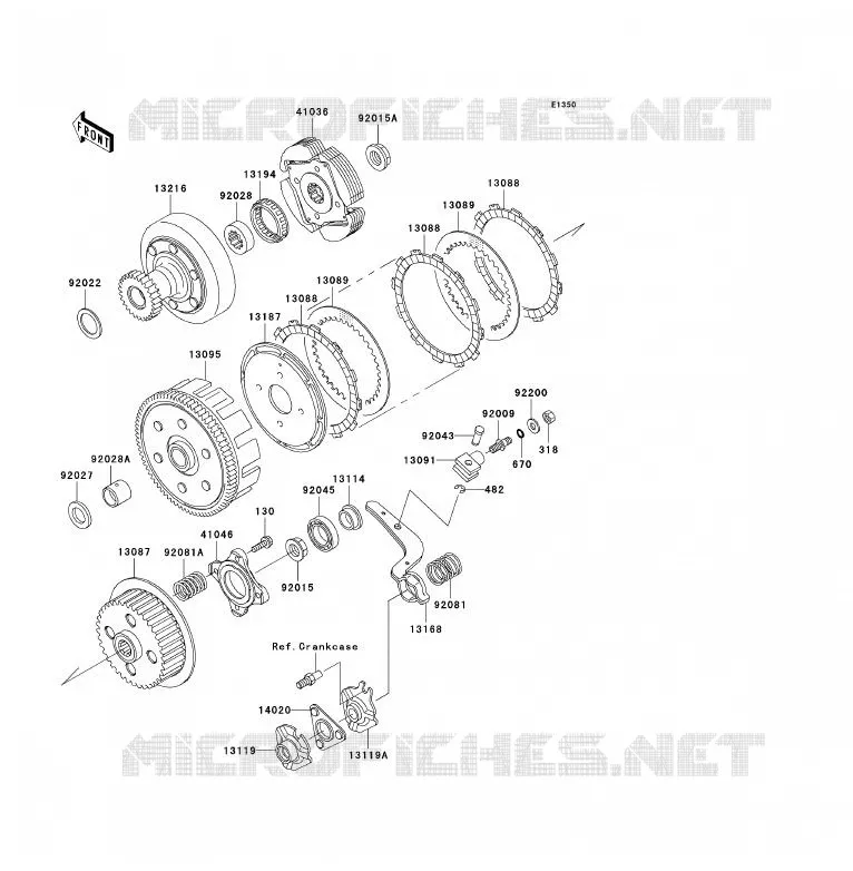 CLUTCH Kawasaki QUAD 300 2005 KLF300  KLF300-B18
