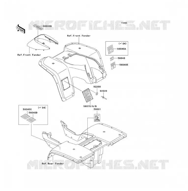 LABELS(AS) Kawasaki QUAD 300 2005 KLF300  KLF300-B18
