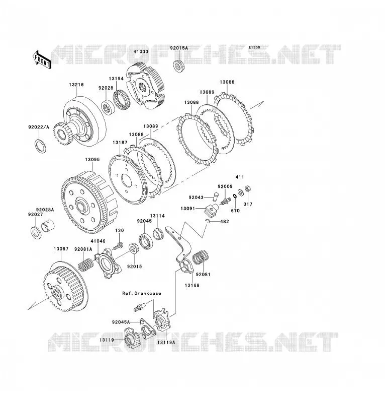 CLUTCH Kawasaki QUAD 300 1989 KLF300  KLF300-B2