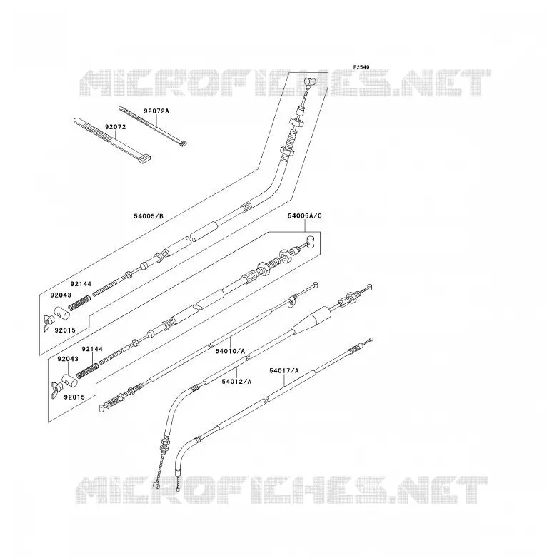 CABLES Kawasaki QUAD 300 1990 KLF300  KLF300-B3