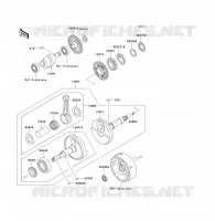 CRANKSHAFT voor Kawasaki KLF300 1990