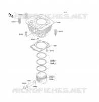CYLINDER   PISTON  voor Kawasaki KLF300 1990