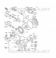DRIVE SHAFT   FINAL GEAR voor Kawasaki KLF300 1990
