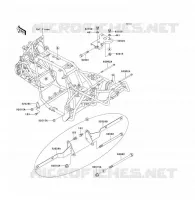 FRAME PARTS voor Kawasaki KLF300 1990
