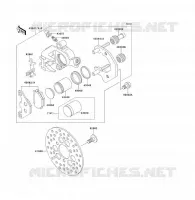 FRONT CALIPER voor Kawasaki KLF300 1990