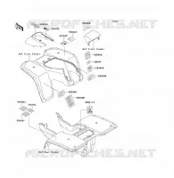LABELS voor Kawasaki KLF300 1990