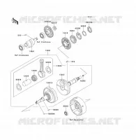 CRANKSHAFT voor Kawasaki KLF300 1992