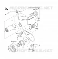 STARTER MOTOR voor Kawasaki KLF300 1992