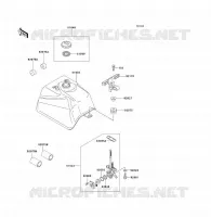 FUEL TANK(EU,UK) voor Kawasaki KLF300 1992