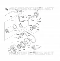 STARTER MOTOR voor Kawasaki KLF300 1992