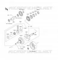 CRANKSHAFT voor Kawasaki KLF300 1993